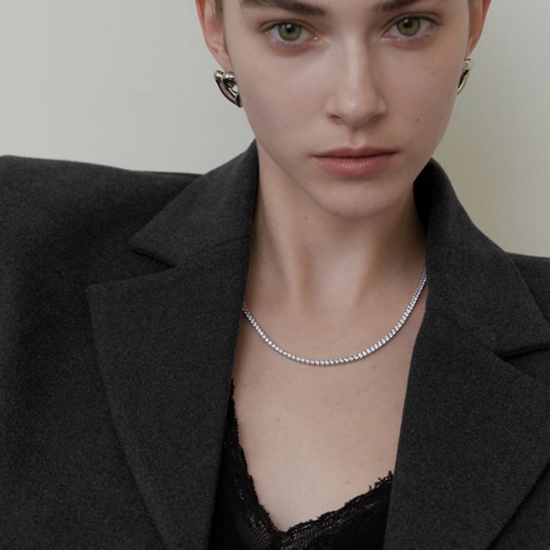 MZUU BIJOU Tennis 2.5mm Chain Necklace