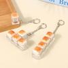 Creative Bread Keyboard Keychain Mechanical Keyboard Decompression Toy Keyring Bag Pendant Fidget Button Finger Toys