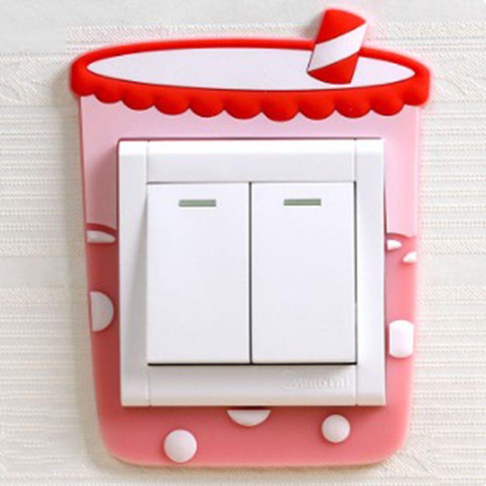 

Animal Luminous Switch Cover Fruit Silicone Switch Sticker Decoration Stickers Children Room 2