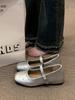 [Yushilai] Retro Gypsy Ballet Shoes Women's Summer New One-word Buckle Belt Shallow Mouth Mary Jane Shoes