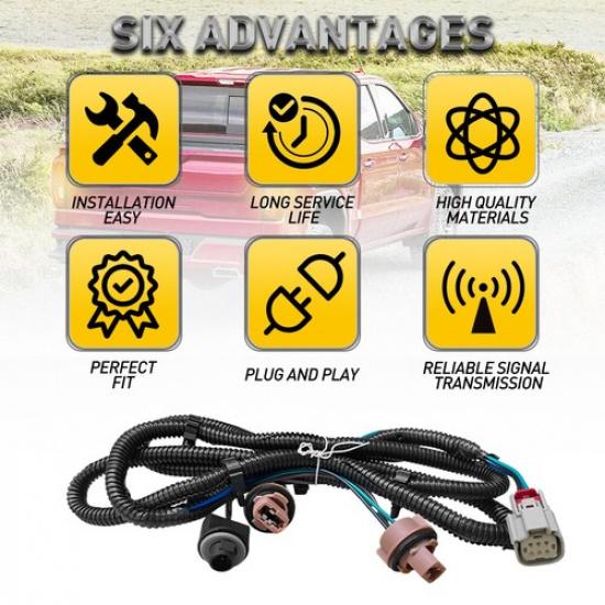 Rear Passenger Side Tail Light Wiring Harness For 2016-19 Chevy Silverado 2500HD