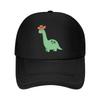 Little Green Cowboy Dinosaur Sticker Mesh Baseball Cap