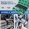 14 Pieces 1/4 Inch Drive Socket Ratchet Wrench Set, with Bit Socket Set Metric for Auto Repairing and Household