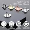 8pcs Cell Phone Finger Ring Metal Phone Finger Grip Hook for Back Adhesive Phones Charm Holder Heart Fingers Grip Loop Stand Ring Holder Accessories