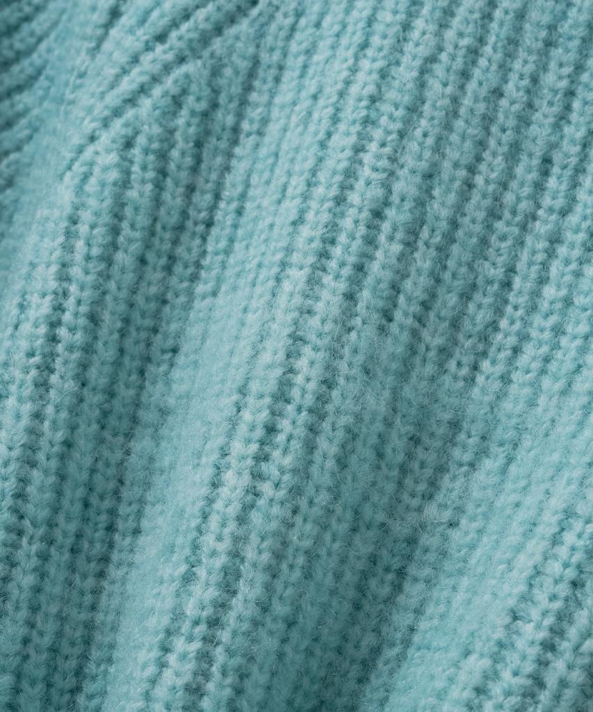 BLOND9 Voluminous Raglan Knit Zip-Up_Mint
