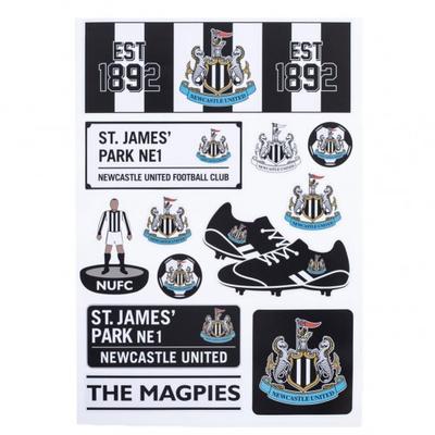 Newcastle United FC Sada samolepek A4 s různými vzory (Balení 12)