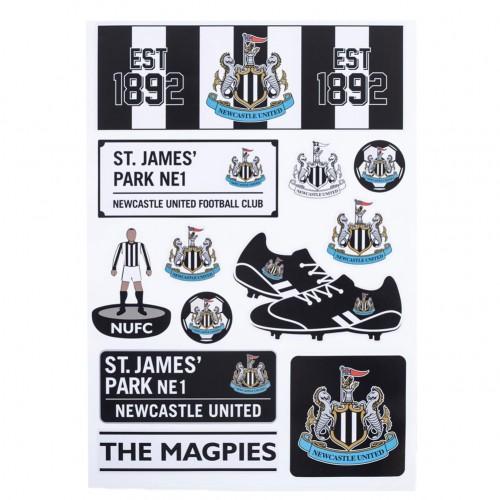 Set di Adesivi A4 con Vari Design Newcastle United FC (Confezione da 12) nero/bianco