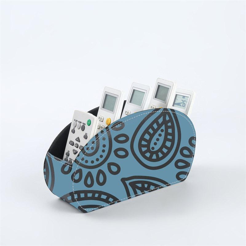 Pudełko PU Skóra Wielofunkcyjny Organizer na Biurko na Piloty i Pędzle do Makijażu