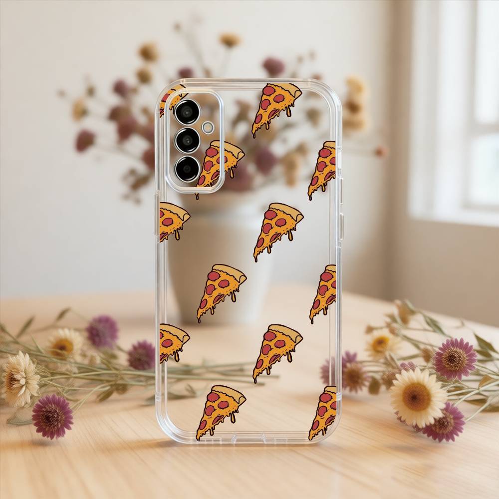 Pizza Phone Case Transparent Silicone Soft For SamsungA10,12,20,21S,30,31,40,50,51,52,70,71