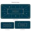 Texas Hold'em Card Game Rubber Mat - Square/Round Tabletop Pad for Chips and Cards