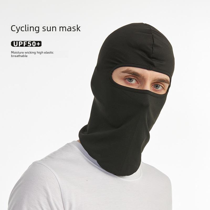 Masque de Cyclisme en Soie Glacée à Séchage Rapide: Protection Solaire & Couvre-tête Coupe-vent Respirant pour Sports de Plein Air & Moto