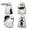 Halloween Home Decorations Ghost Cat Wooden Hanging Hook for Keys Hats, Decorative Cute Pumpkin Wall Hooks Hanger, Living Room Bedroom Entryway