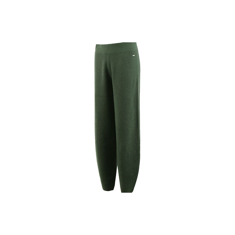 Armani Exchange Fw22 Solid Color Elastic Waist Cuffed Knit Casual Pants Women bottoms Army-Green 6LYP1Y-YMT8Z-1880