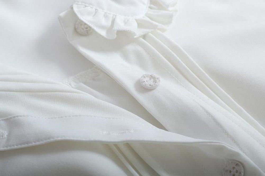 Blouse Lolita Shirt Short Sleeve Top Summer Cute White Women's (S White)