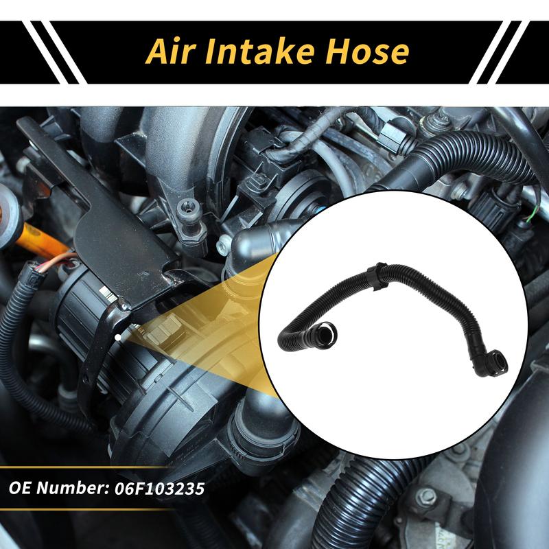 X Autohaux 1 Pc Car Intake Hose Compatible for VW Golf V 2.0 GTI 1K1 2004-2009, Air Filter Intake Hose Black No.06F103235