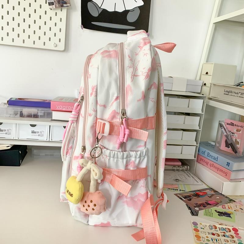 Студенческий школьный рюкзак женский большой вместимости с принтом рюкзак для учеников — фото 11