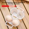 1pc 2-Cell Outdoor Portable Egg Box Plastic Egg Tray Refrigerator Egg Storage Box Shock-absorbing And Anti Drop Egg Loade