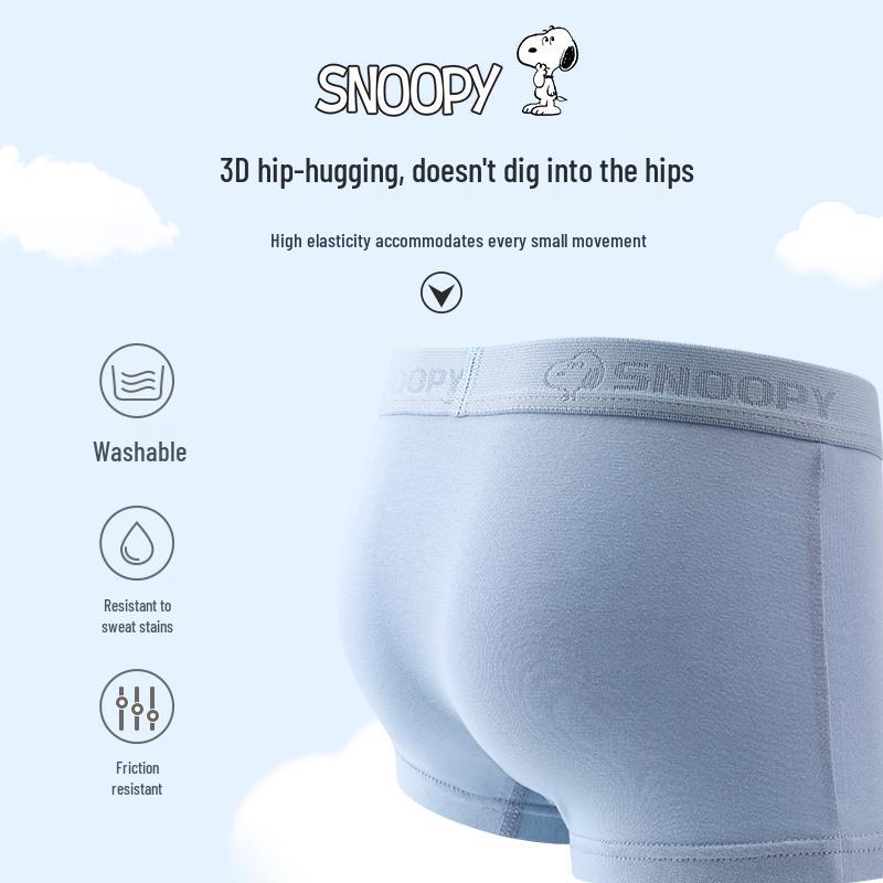 Snoopy Boys' Cotton Boxer Briefs - A-Class Shorts for Little to Large Boys