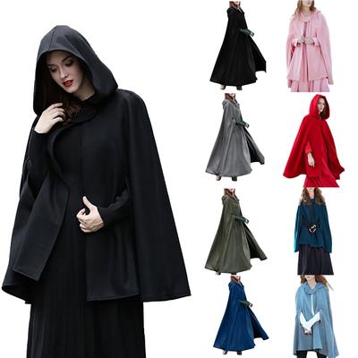 Women Trench Coat Open Front Cardigan Jacket Coat Shawl Cape Cloak Mantle Plus