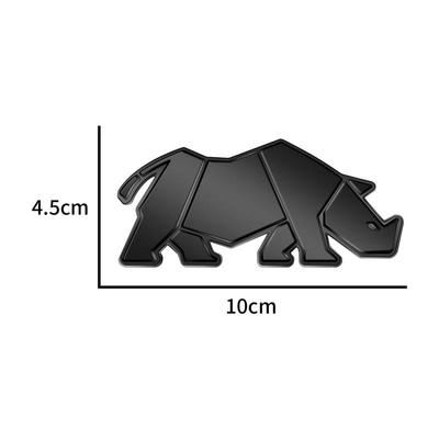Metal Alloy Rhinoceros Rhino Logo Car Trunk Fender Sticker Side Emblem Badge For Jimny Samurai Swift Wagon Grand Vitara