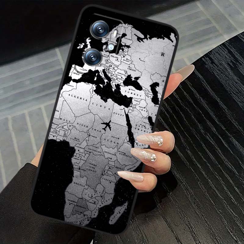 Fashion airplane pattern Phone Case For OPPO Reno 5 6 7 A96 A40 A58 Realme GT A74 A78 Neo2 A74 A78 Find X5 X3 X7 X8 Black