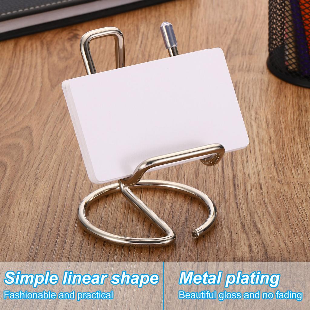 Metal Business Card Holder Desk Bracket Cards Organizer Fashion Office Desktop Business Cards Display Holder Card Storage Folder