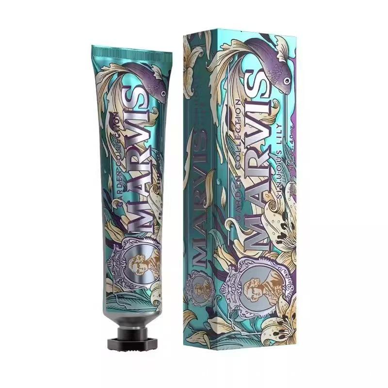 Marvis Silver Mint Toothpaste 85ml - Imported from Italy for Fresh Breath & Stain Removal, Popular Choice.