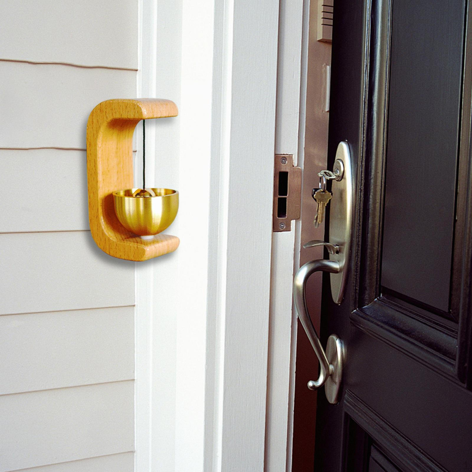 

Brass Hanging Bell for Shopkeeper, Door Opening, Multifunctional Decoration, 3.5x2.5x7.5cm, Handmade