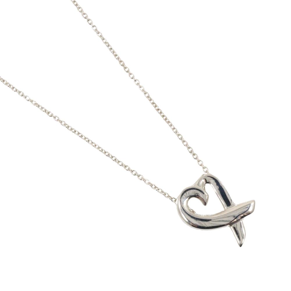 

TIFFANY&Co. Loving heart Necklace Silver925 2.83g Women Used