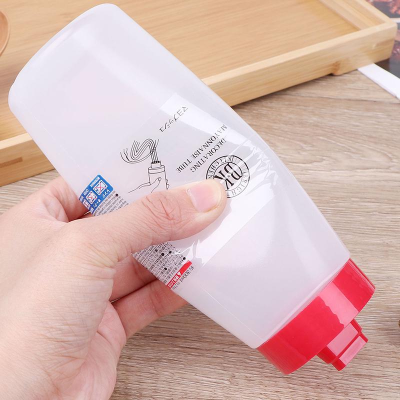 4 Holes 300Ml Sauce Bottle Resin Ketchup Oil Squeeze Dispenser Cruet Kitchen