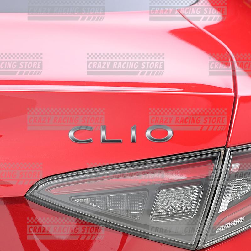1 Pz Emblemi Auto CLIO Per RS GT Sport Bagagliaio Posteriore Metallo Adesivi 3D Decalcomanie Carrozzeria Scritte Decorazione Styling