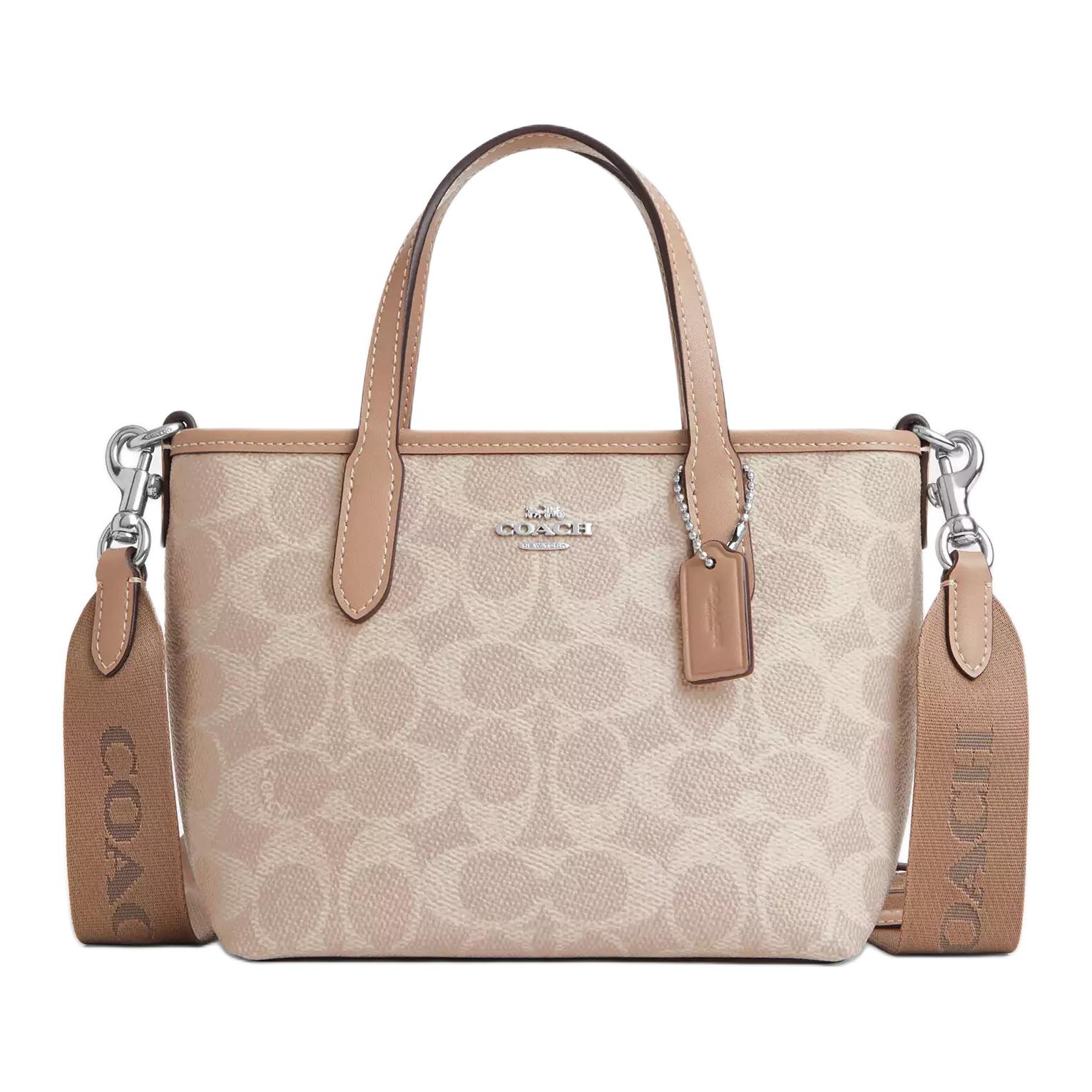 Coach CW032 Women Signature Canvas Crossbody Shoulder Bag CW032-SVPWH Basic Set (Bag+Dust Bag)