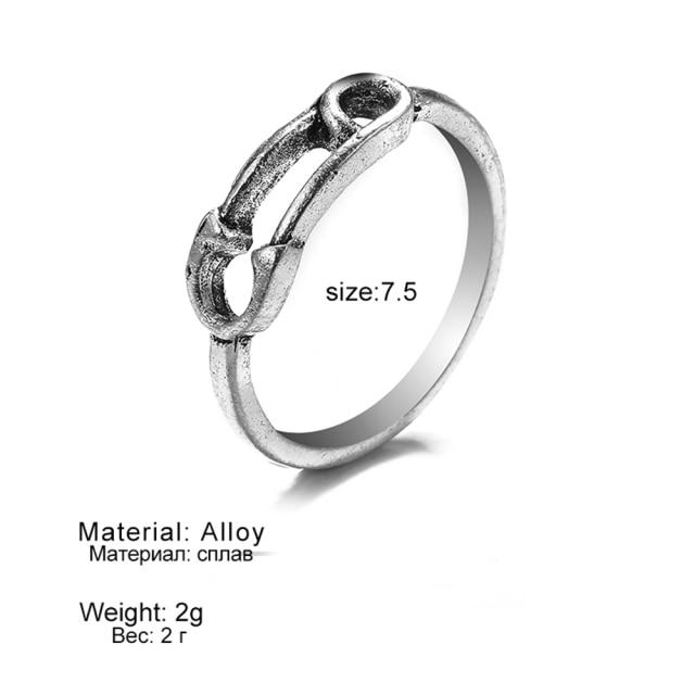 

Кольцо 17 км для женщин и девочек, модные мужские ювелирные изделия со змеиной улыбкой, старинные серебряные кольца в стиле панк, готики, регулируемые кольца