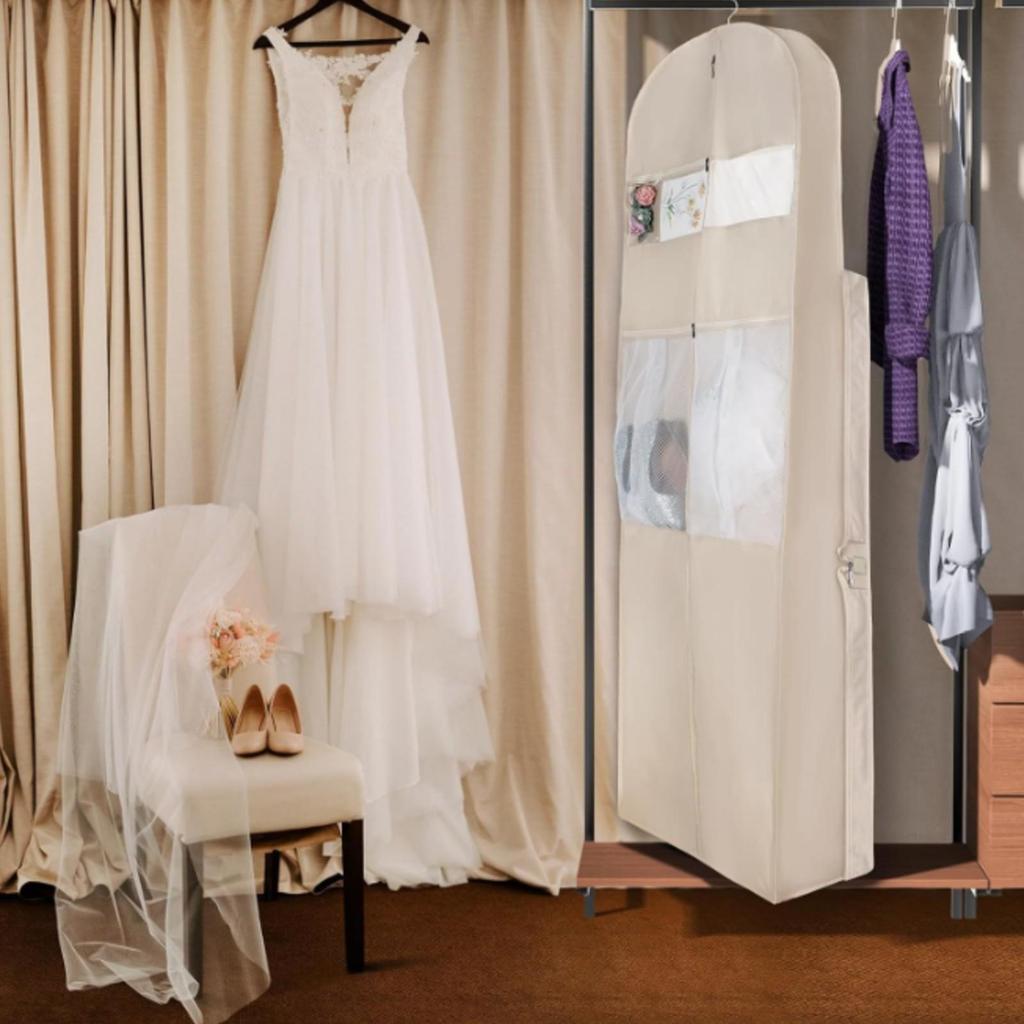Wedding Dress Garment Bag Spacious for Closet Clutter Reduction
