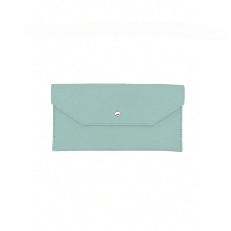 1PC womens wallet Reusable money clip wallet Cash bank card envelope storage bag with card slot Portable leather wallet men