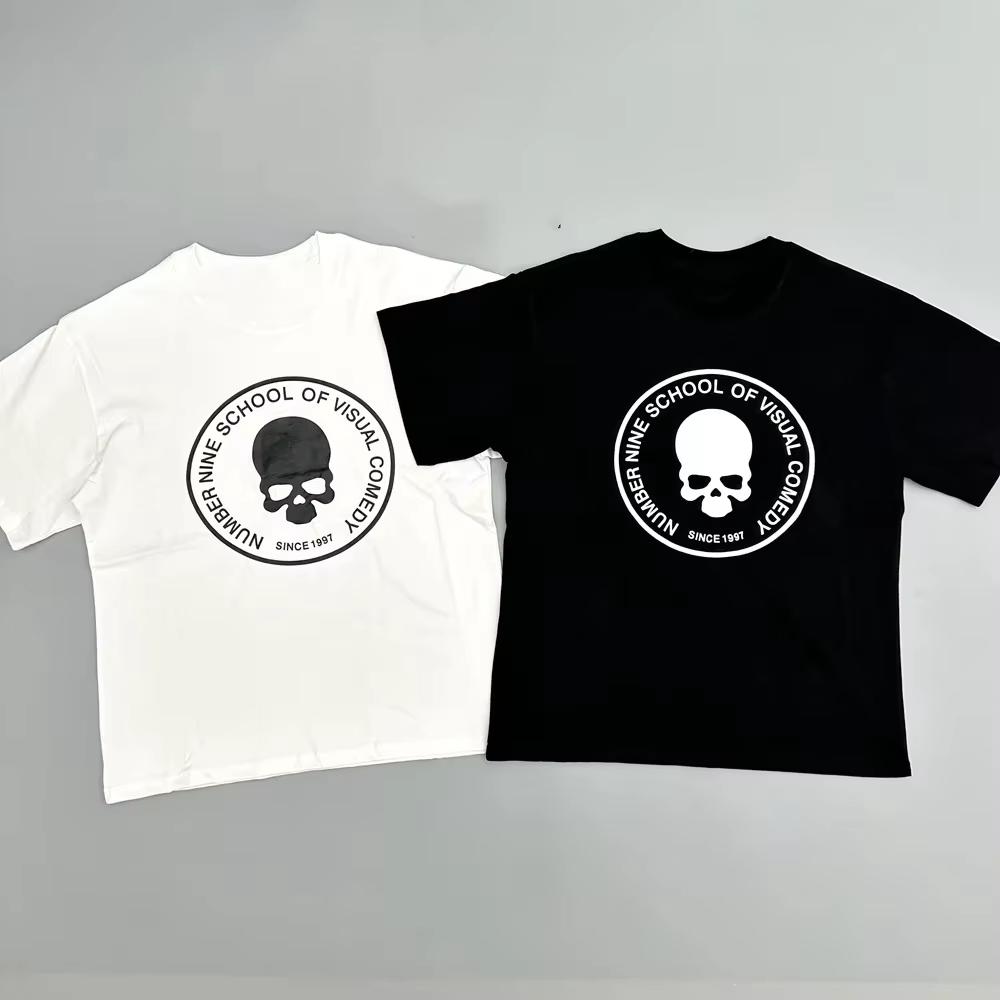 Sommer Herren Damen T-Shirt Oberteile Kleidung Nummer Neun 04S Totenkopf Druck Y2K Bedrucktes Kurzarm-T-Shirt Europäisches Amerikanisches Top