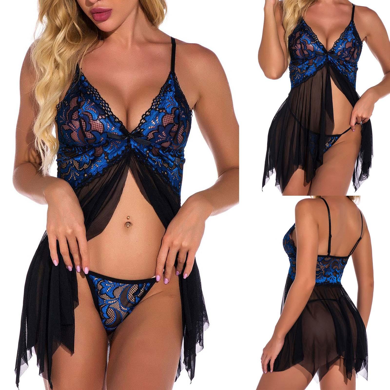 

Fashion Sexy Print Sleepwear Lingerie Underwear Nightdress
