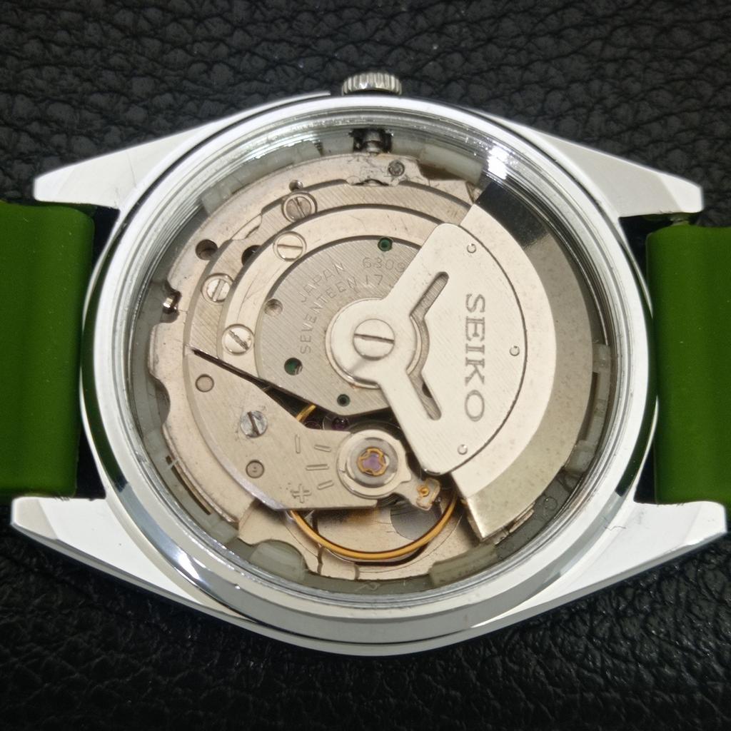 VINTAGE REFURBISHED SEIKO AUTOMATIC 6309A JAPAN MENS GREEN DIAL WATCH A442732-1