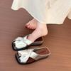 Thick Bottom Slope Heel Silver Hollow Bag Head Half Slippers Women Summer Wear New Temperament Cool Slippers