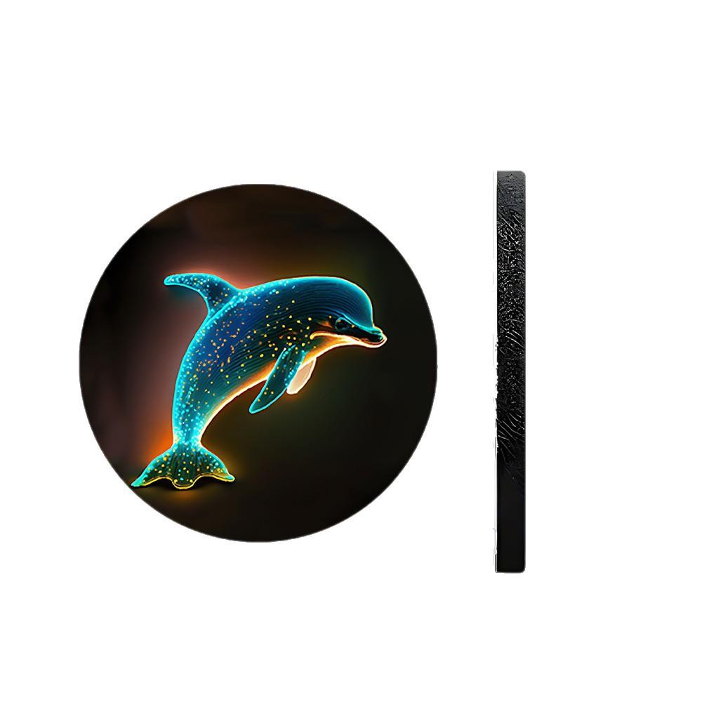 

2PCS Little Dolphin Car Cup Cushion Stand Anti slip Cushion Bottle Stand Insertion Cup Mat Car Interior Anti slip Cup Stand