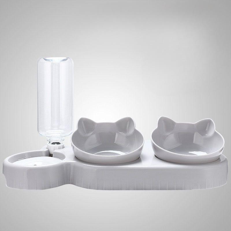Cat Bowl Double Bowl Protects The Cervical Spine Automatic Drinking Water Anti-overturning Food Bowl  Dog Bowl Rice Bowl