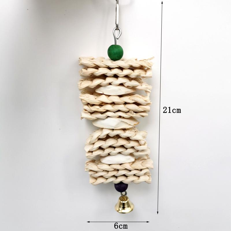 

Игрушки для птиц, жевательная игрушка, клетка для попугаев, игрушки для укусов, кукурузная шелуха, цветные деревянные бусины, игрушки для развлечений для маленьких и средних попугаев, птиц A