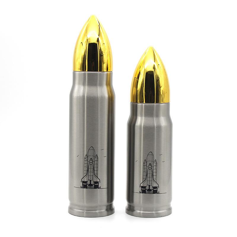 Bullet head stainless steel insulated cup shell vacuum water cup business gift cup water bottle