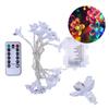 8 Modes 20 Lights With Remote Control Cherry Blossom Decorative Light String Room Plum Blossom Decorative Light String (without Battery)