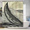 Wal Kunst Duschvorhang Modern Schwarz Weiß Bad Dekor Für Badezimmer Wände Größe 72X84Zoll Oder 60X72Zoll