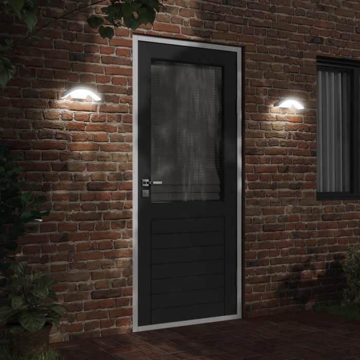 VidaXL Appliques murales LED d'extérieur 2 pcs blanc, éclairage mural LED d'extérieur, lampe murale de jardin, applique 4006281
