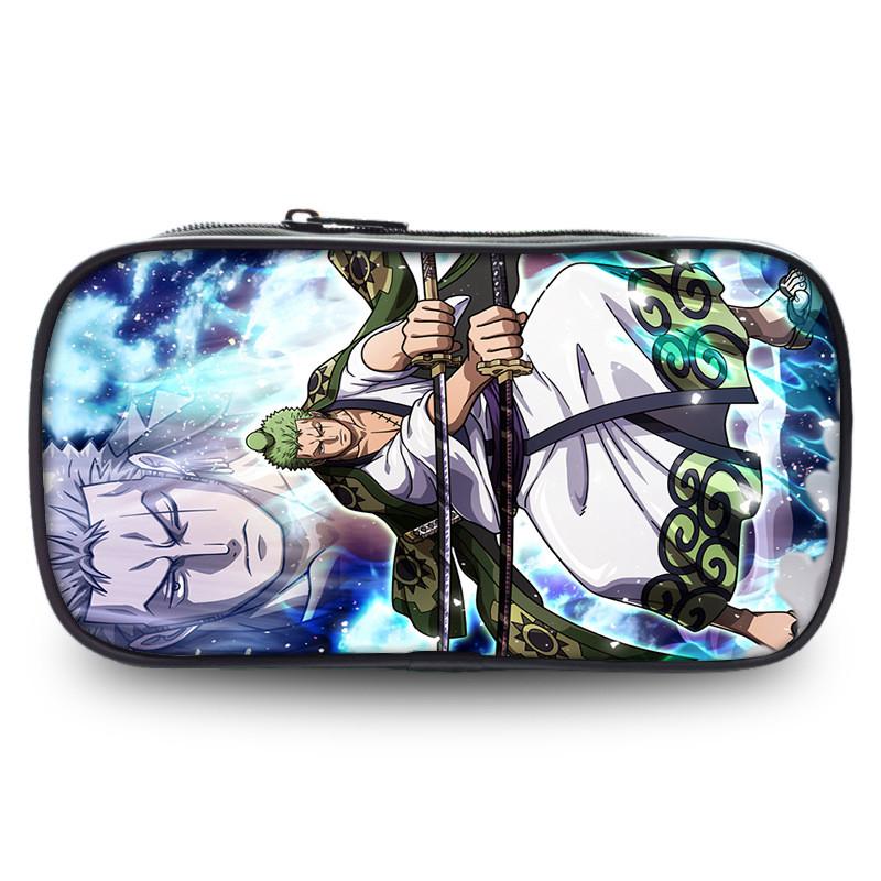 Stunning Polyester One Piece Pencil Case Featuring Zoro And Luffy For Students