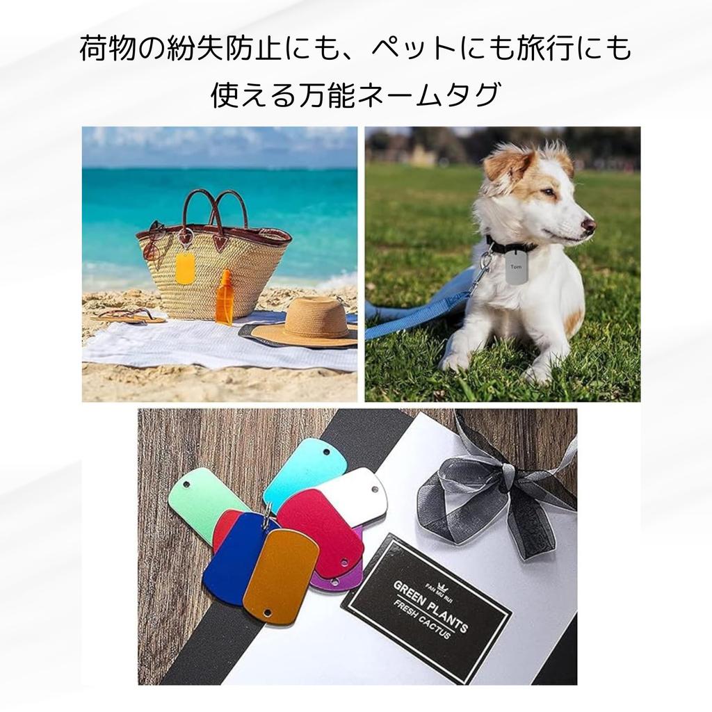 NASSIA 20 sztuk aluminiowych identyfikatorów z imieniem, personalizowane identyfikatory z imieniem zwierzaka do samodzielnego wykonania, grawerowanie proste, dla psów, kotów i innych zwierząt domowych, aby zapobiec zagubieniu zwierząt (Srebro)