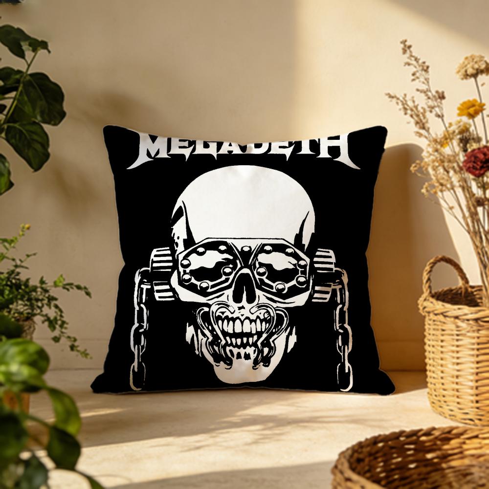 Hot MMegadethses Cushion Cover Versatile DoubleSided Pillow Case Fit for Sofa Bed Car  Daily Decor