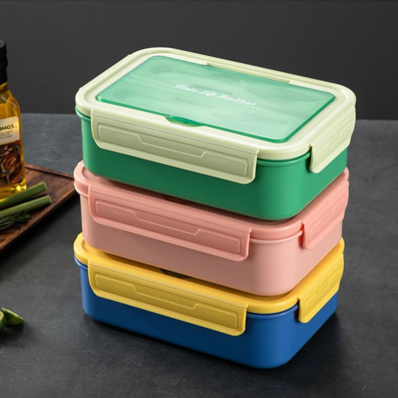 Cutlery Lunchbox Children's Bento Box Large Capacity Lunchbox Kids School Microwaveable Food Storage Containers